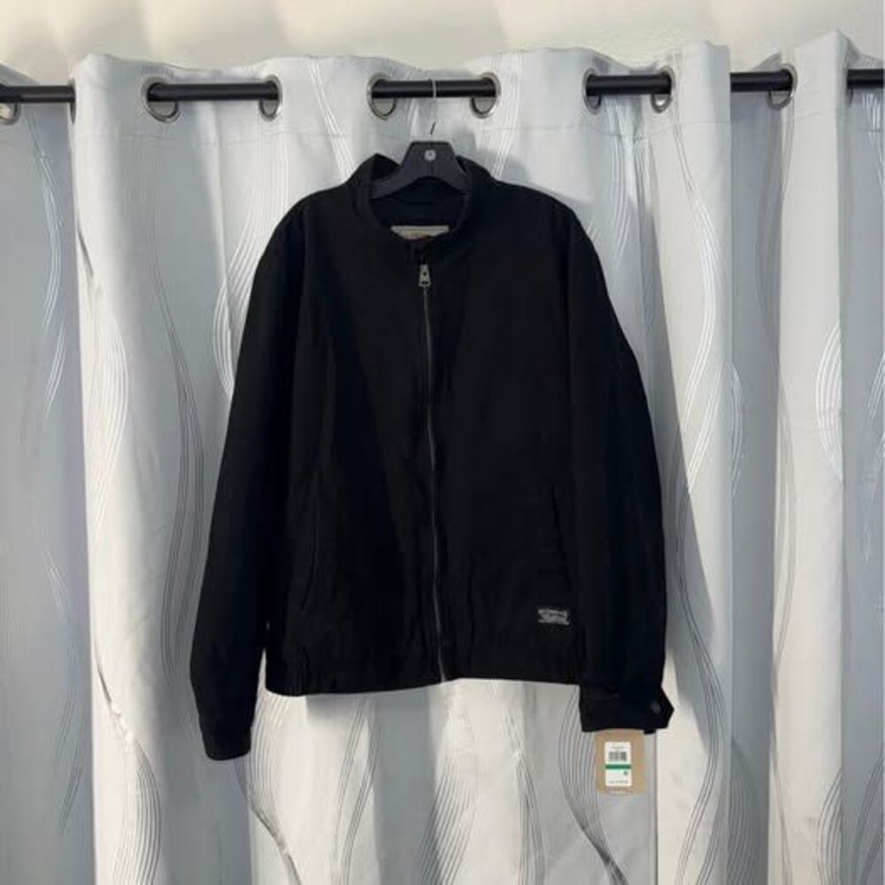 Levi Strauss & Co. Black Canvas Bomber Jacket Size Large